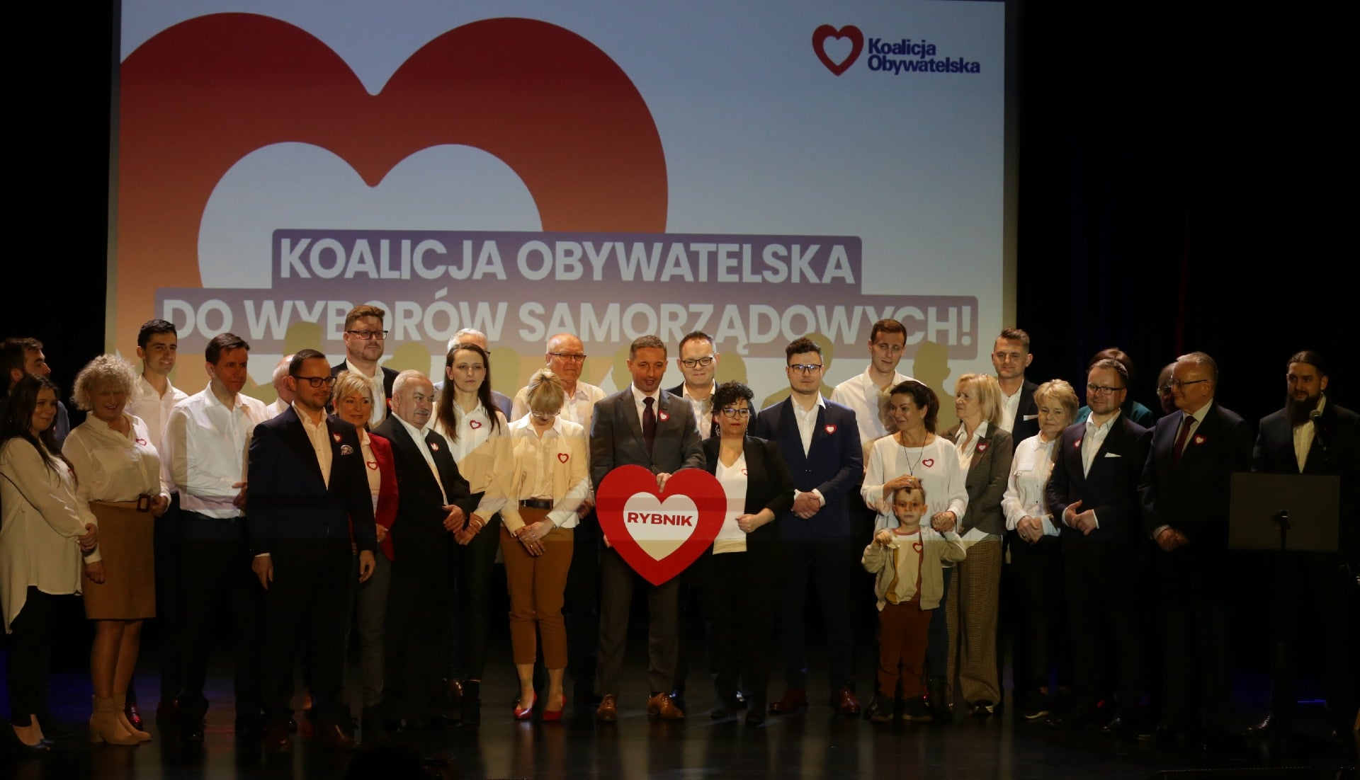 Drużyna Koalicji Obywatelskiej w wyborach samorządowych 2024 w Rybniku. Zdj. Wacław Troszka