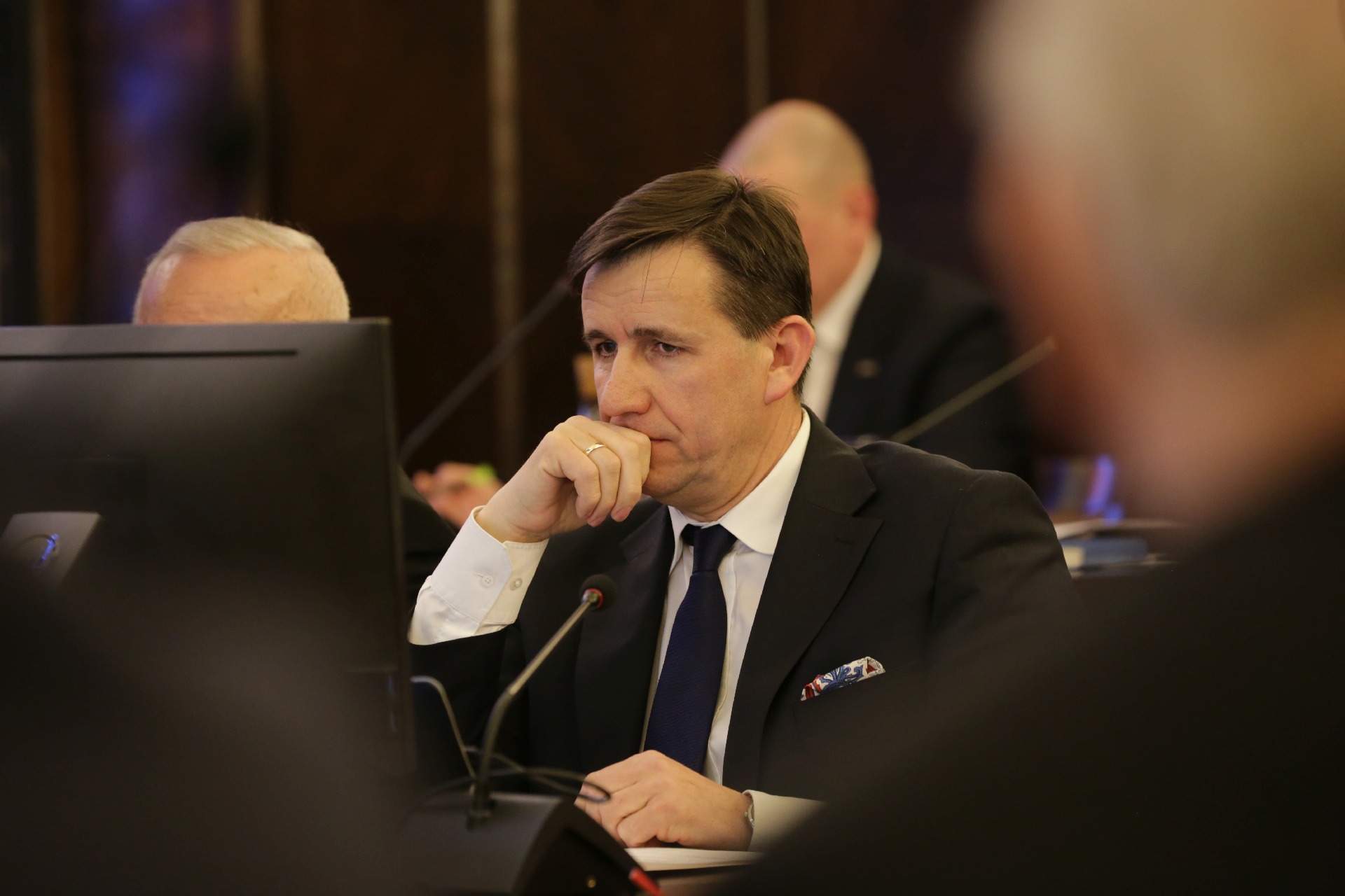 Działalnośc rady miasta w kadencji 2018-2024 podsumował Krzysztof Szafraniec, który był jej przewodniczącym od grudnia ubiegłego roku. Zdj. Wacław Troszka