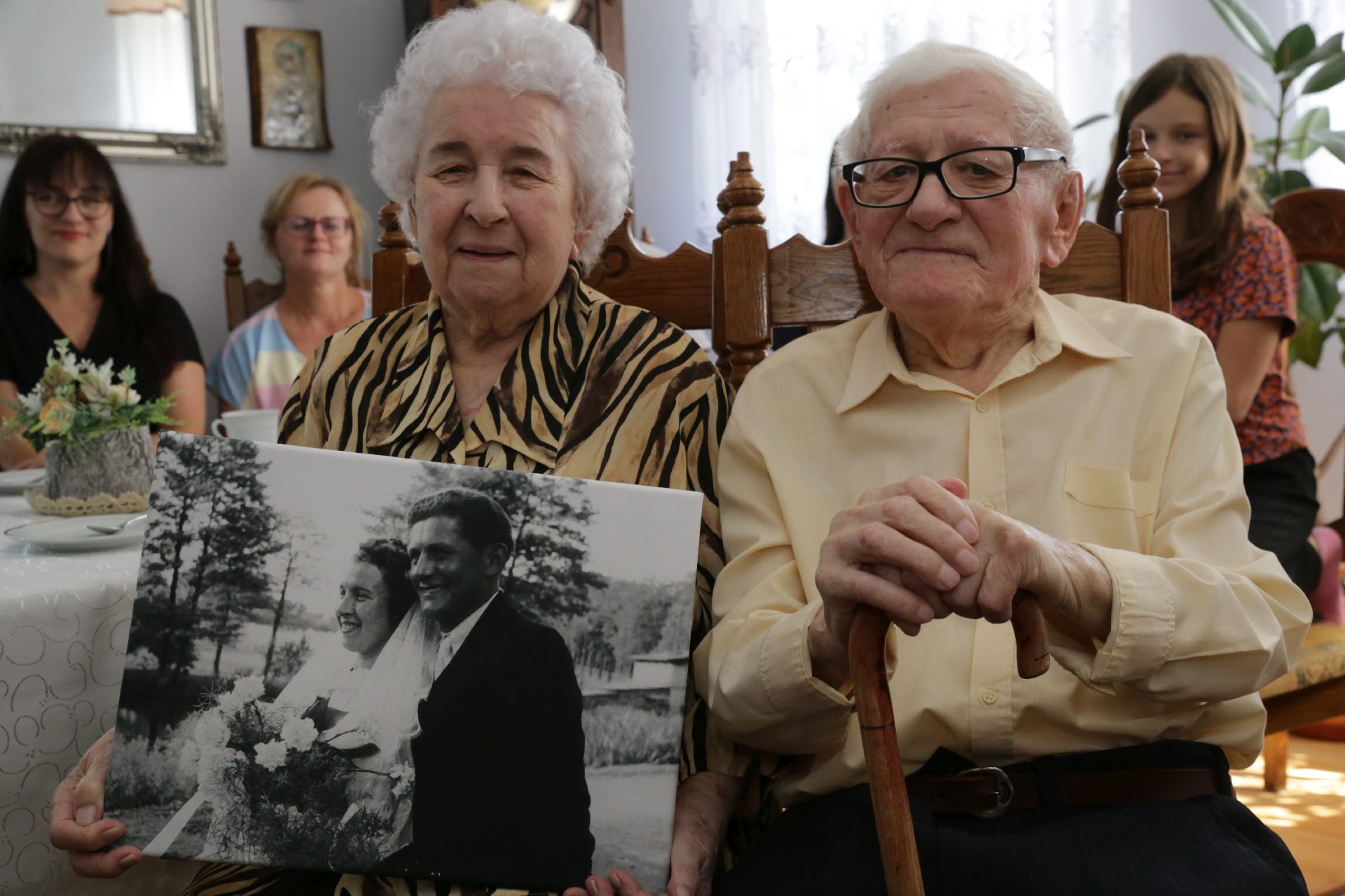 Małżonkowie z 70-letnim stażem Anna i Paweł Gamoniowie. Zdj. Wacław Troszka