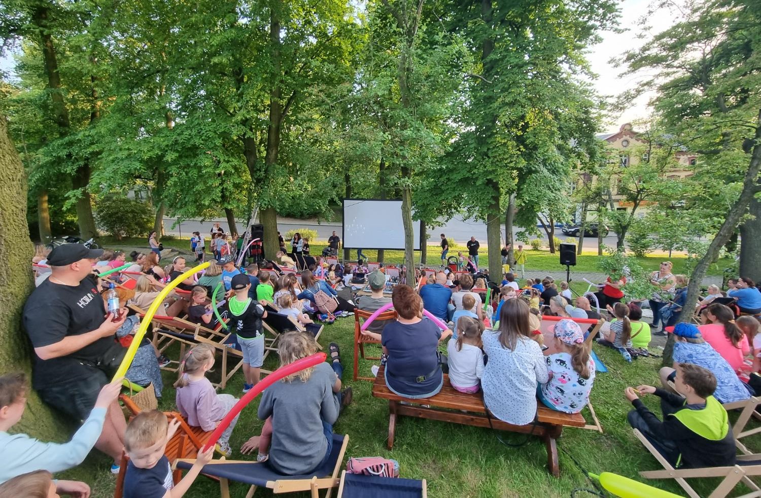 Pierwszy plenerowy seans w Boguszowicach Starych odbył się dwa lata temu. Zdj. Łukasz Kłosek 