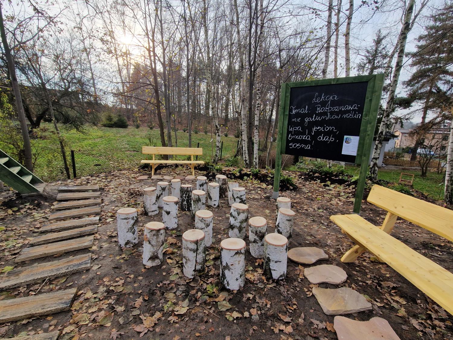 Przywieziono tutaj tony ziemi i stworzono urokliwy zakątek. Zdj. SP nr 19